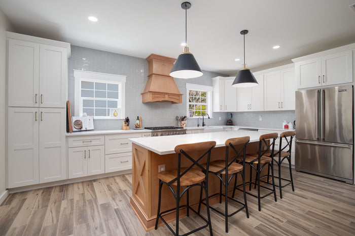 Shaker White kitchen example from ViaWood Cabinets