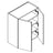 Unfinished Euro White Oak Double Door Wall Cabinet - 27W x 36H x 12D (Item UWO-WALL-DOUBLEDOORWALLCABINET-27WX36HX12D), 27" W x 36" H x 12" D, ViaWood Cabinets