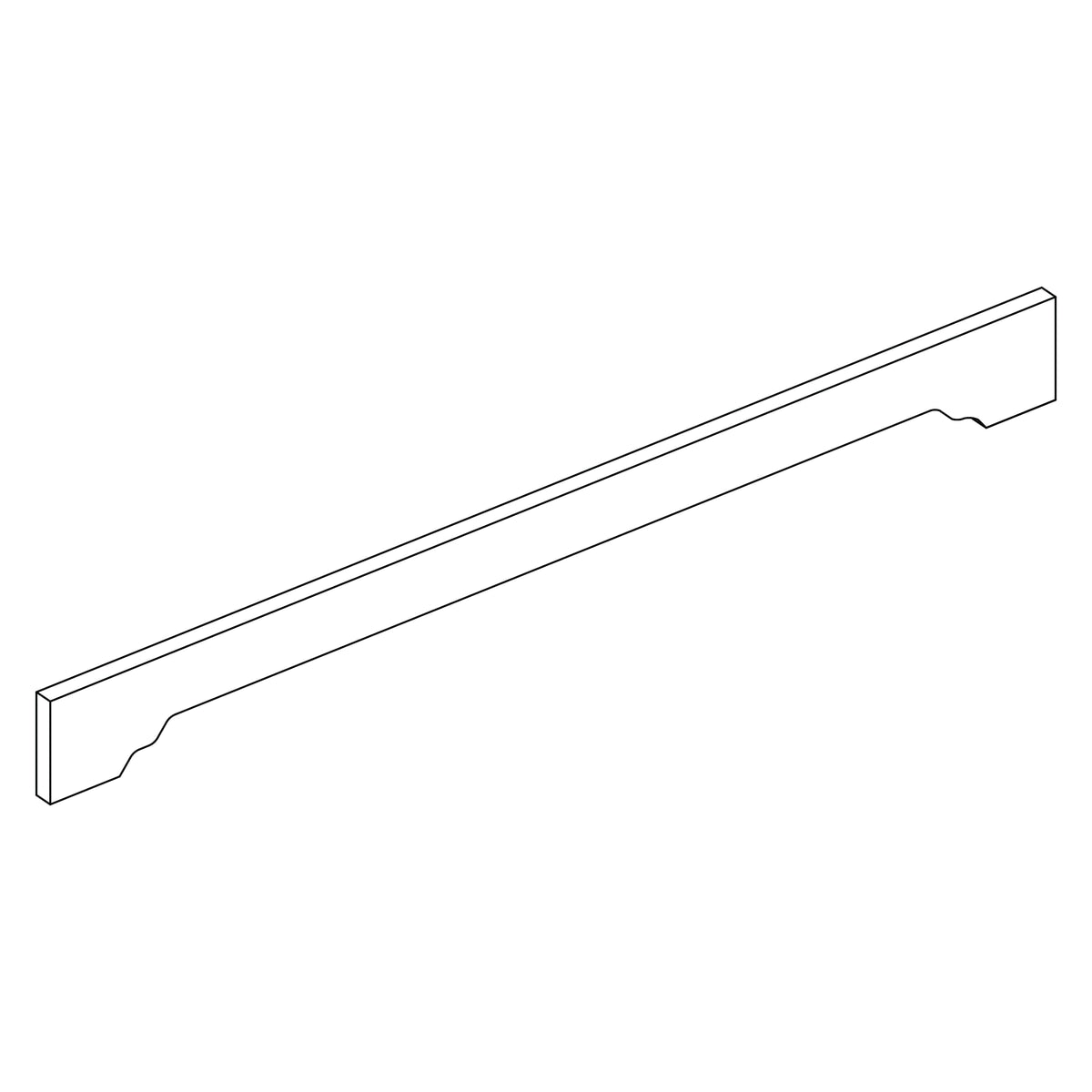 Metro Slate 43-inch furniture valance, 43" W x 4.5" H x 0.75" D, ViaWood Cabinets item VFURN43