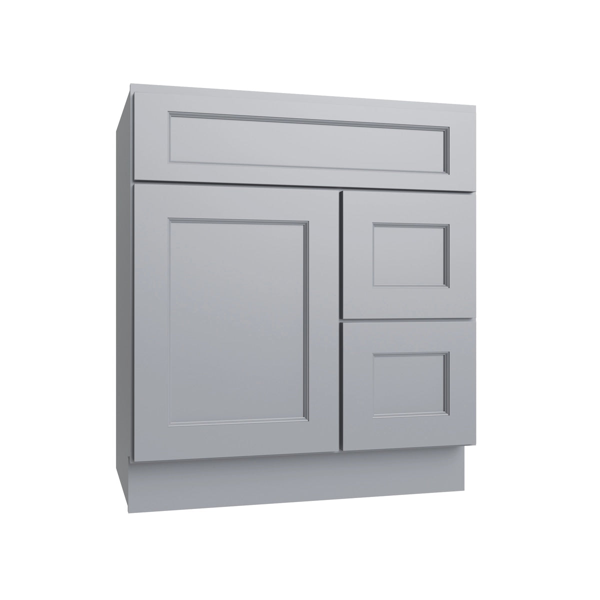 Metro Slate vanity sink base - right configuration, 30" W x 34.5" H x 21" D, ViaWood Cabinets item VSBDR30