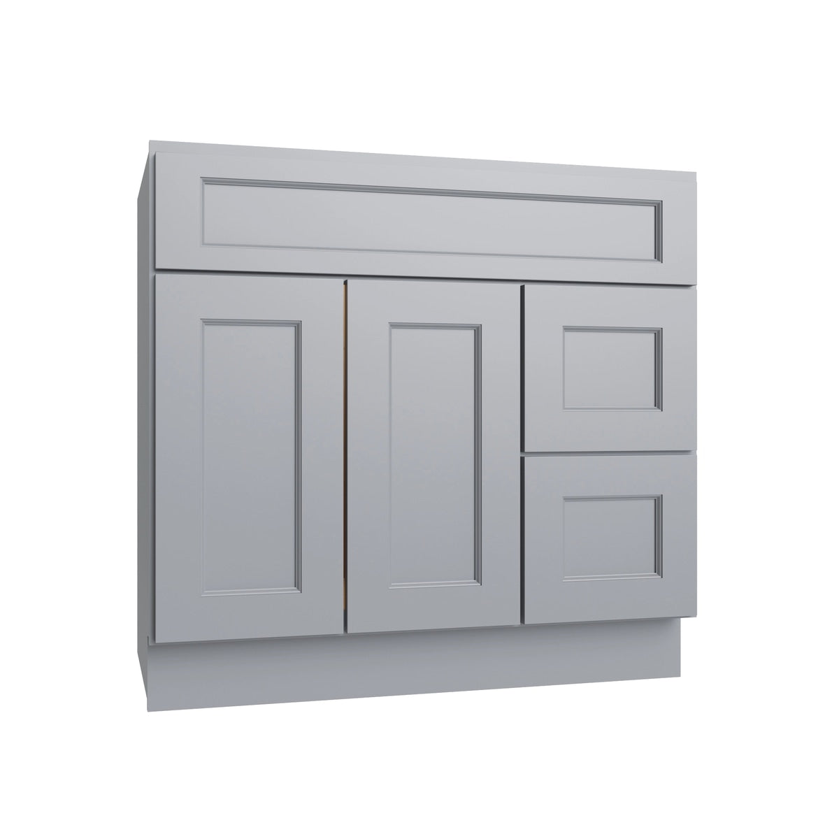 Metro Slate vanity sink base - right configuration, 36" W x 34.5" H x 21" D, ViaWood Cabinets item VSBDR36