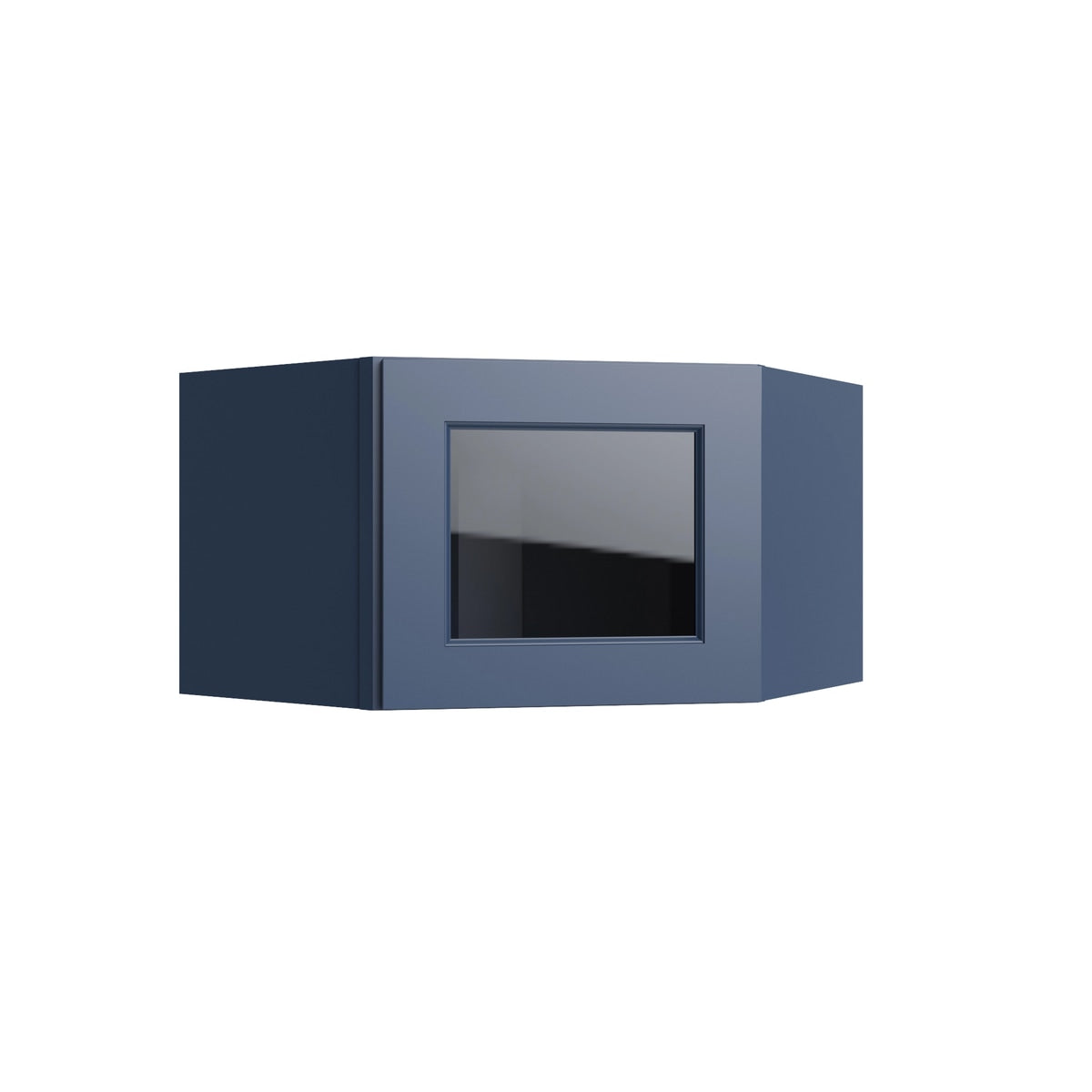 Metro Cove corner wall cabinet with glass, 27" W x 15" H x 15" D, ViaWood Cabinets item CWS2715