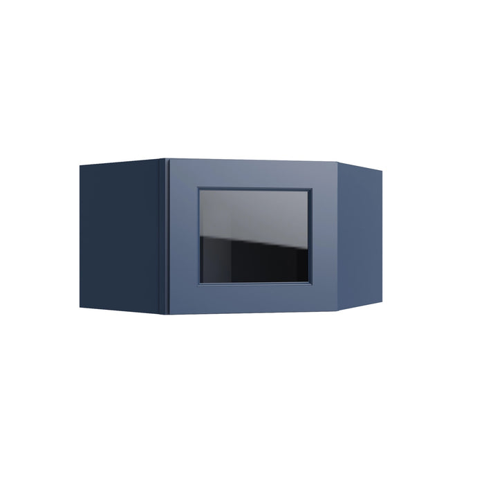 Metro Cove corner wall cabinet with glass, 27" W x 15" H x 15" D, ViaWood Cabinets item CWS2715