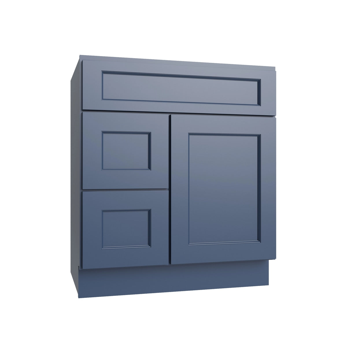 Metro Cove vanity sink base - left configuration, 30" W x 34.5" H x 21" D, ViaWood Cabinets item VSBDL30