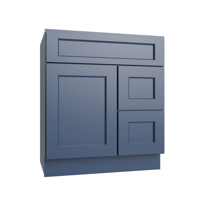 Metro Cove vanity sink base - right configuration, 30" W x 34.5" H x 21" D, ViaWood Cabinets item VSBDR30