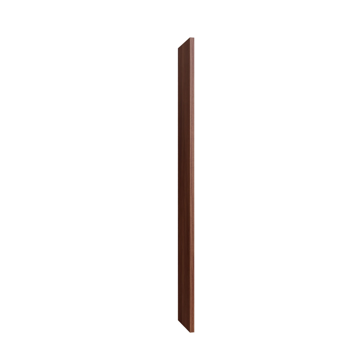 Studio Walnut bookcase end, 1.5" W x 96" H x 15" D, ViaWood Cabinets item BCE1596