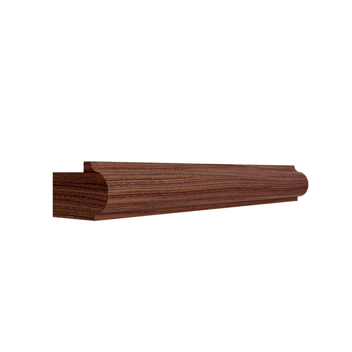 Studio Walnut bottom edge molding, 96" W x 0.75" H x 1.125" D, ViaWood Cabinets item BEM8
