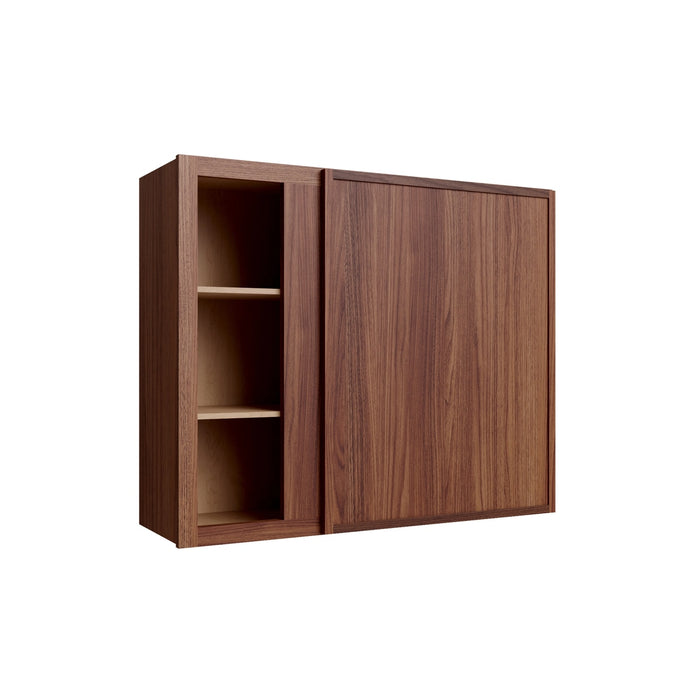 Studio Walnut blind wall cabinet, 30" W x 30" H x 12" D, ViaWood Cabinets item BW3030