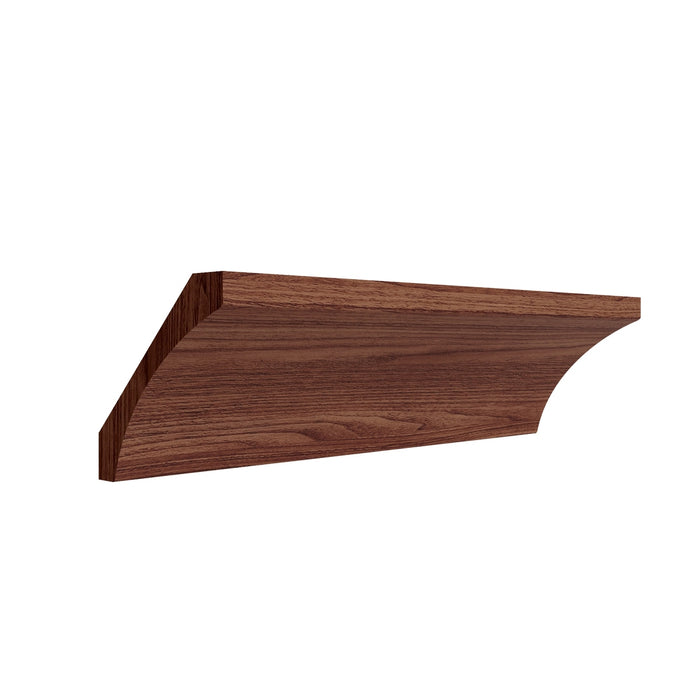 Studio Walnut cove crown molding, 96" W x 4.25" H x 2.75" D, ViaWood Cabinets item COM8