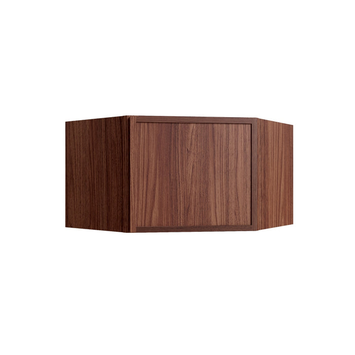 Studio Walnut corner wall cabinet, 24" W x 15" H x 12" D, ViaWood Cabinets item CW2415