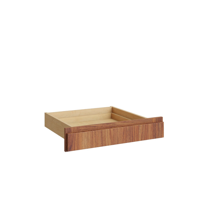 Studio Walnut vanity drawer, 24" W x 4.75" H x 21" D, ViaWood Cabinets item KD24