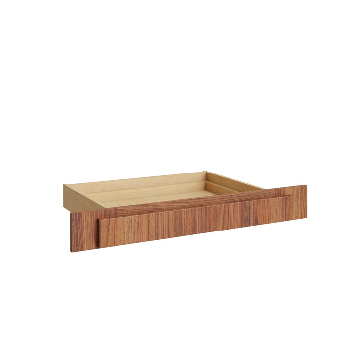 Studio Walnut vanity drawer, 36" W x 4.75" H x 21" D, ViaWood Cabinets item KD36