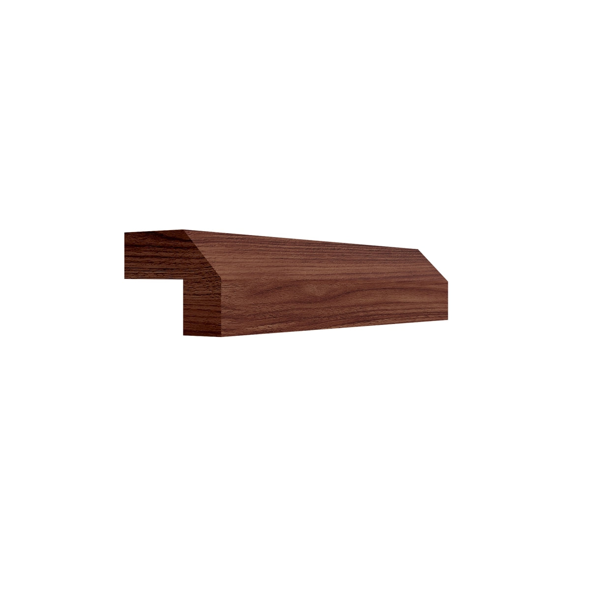 Studio Walnut transitional light rail molding, 96" W x 2.25" H x 1.625" D, ViaWood Cabinets item LRMT8