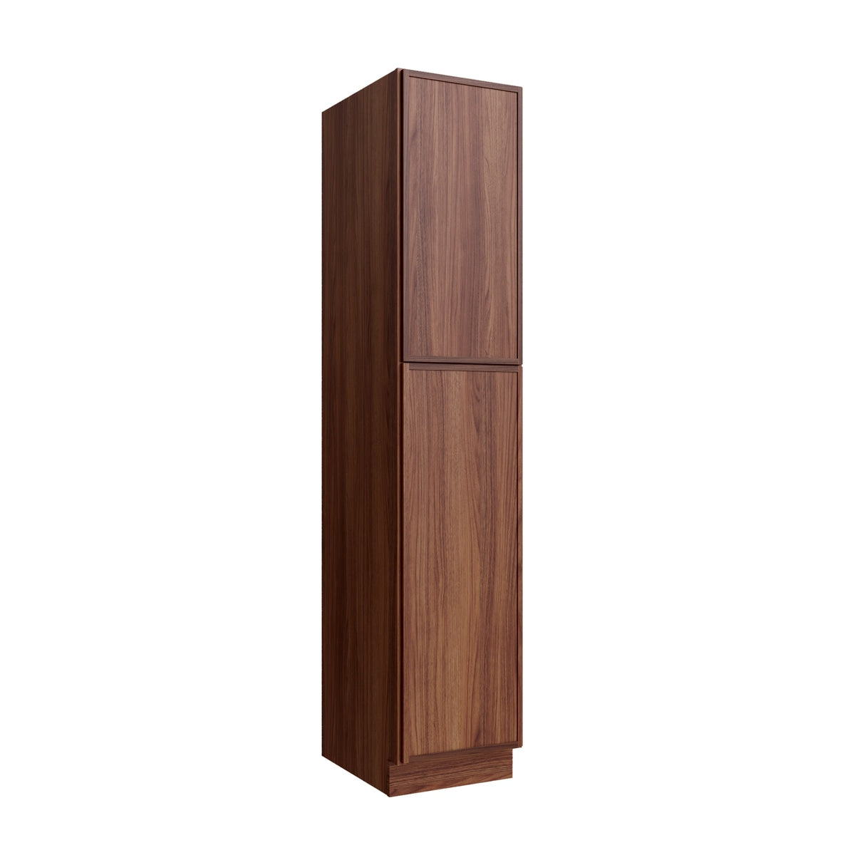 Studio Walnut pantry cabinet, 18" W x 90" H x 24" D, ViaWood Cabinets item P1890