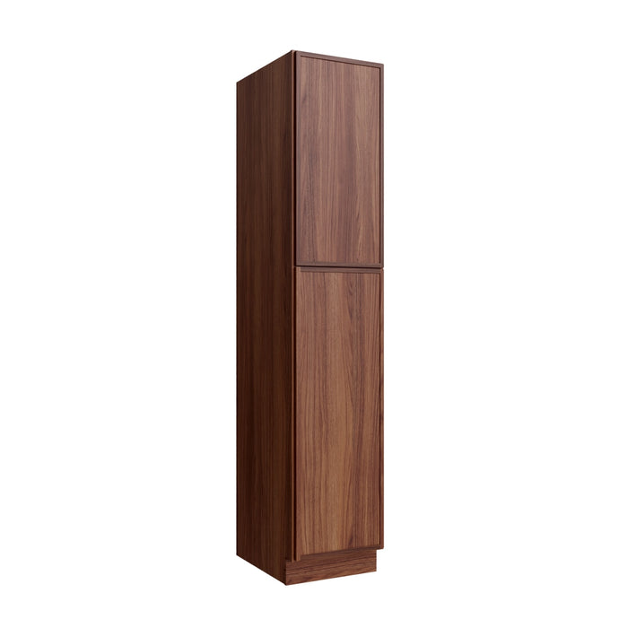 Studio Walnut pantry cabinet, 18" W x 90" H x 24" D, ViaWood Cabinets item P1890