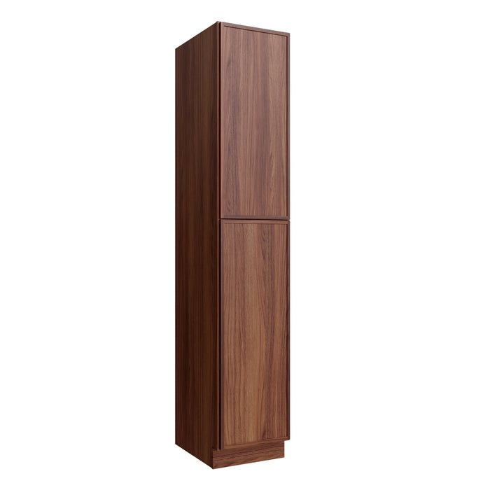 Studio Walnut pantry cabinet, 18" W x 96" H x 24" D, ViaWood Cabinets item P1896