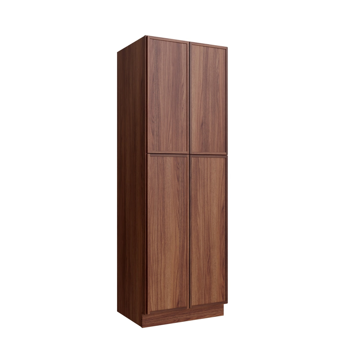 Studio Walnut pantry cabinet, 24" W x 90" H x 24" D, ViaWood Cabinets item P2490