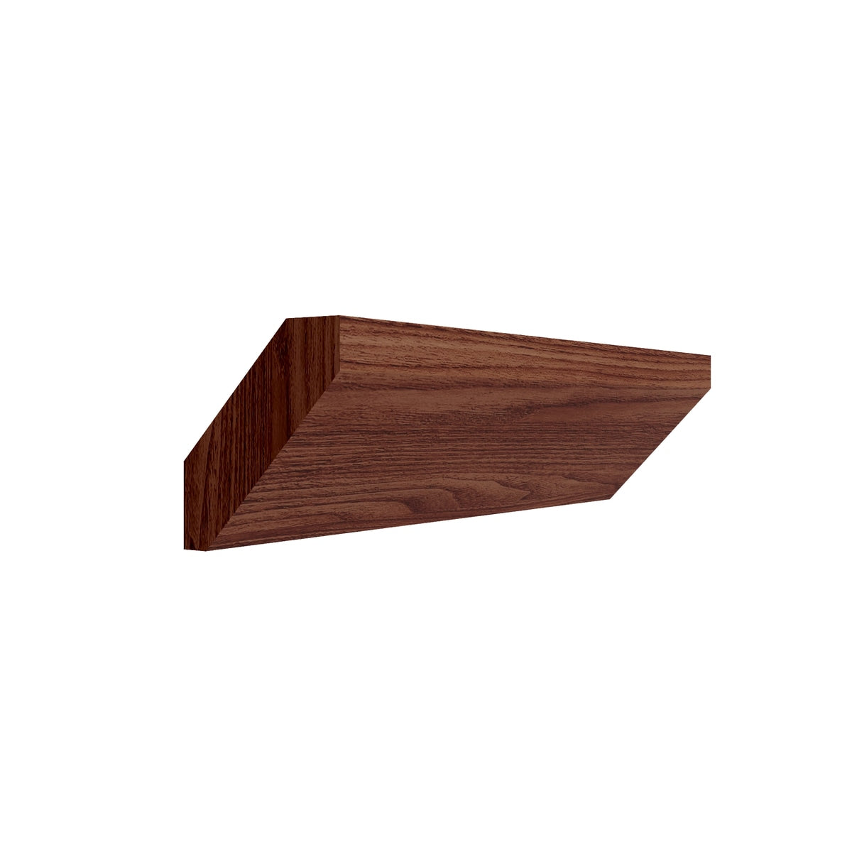 Studio Walnut shaker crown molding, 96" W x 3.125" H x 2" D, ViaWood Cabinets item SCM8