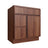 Studio Walnut vanity sink base - left configuration, 30" W x 34.5" H x 21" D, ViaWood Cabinets item VSBDL30