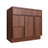 Studio Walnut vanity sink base - left configuration, 36" W x 34.5" H x 21" D, ViaWood Cabinets item VSBDL36