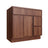 Studio Walnut vanity sink base - right configuration, 36" W x 34.5" H x 21" D, ViaWood Cabinets item VSBDR36