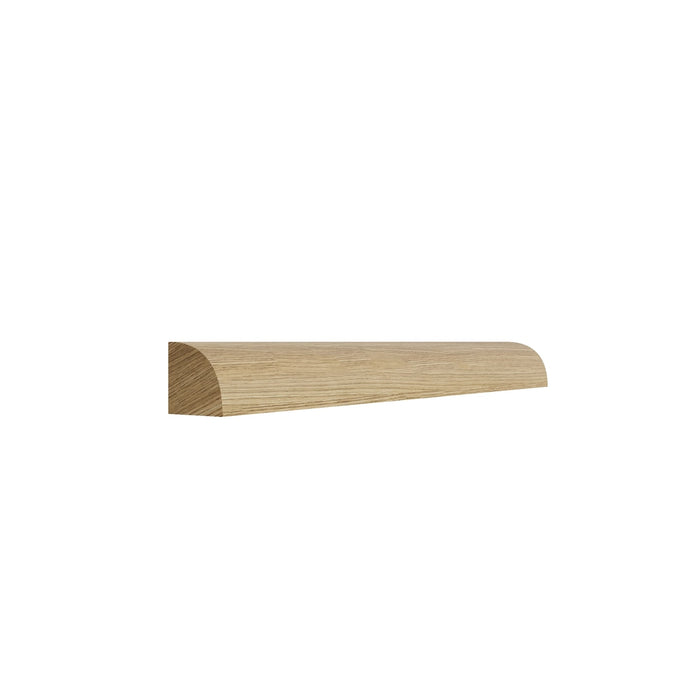 Studio Oak shoe molding, 96" W x 0.6875" H x 0.6875" D, ViaWood Cabinets item SHOE
