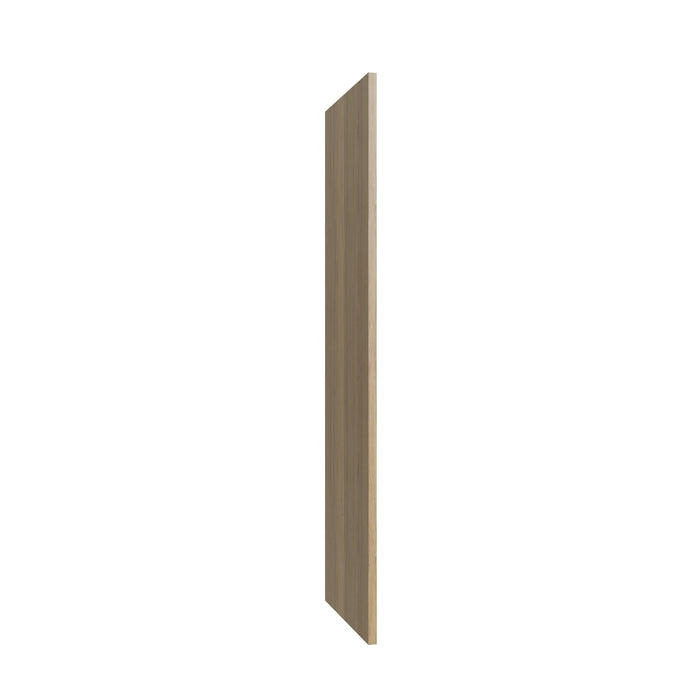 Studio Oak tall end panel, 1.5" W x 96" H x 30" D, ViaWood Cabinets item TEP3096