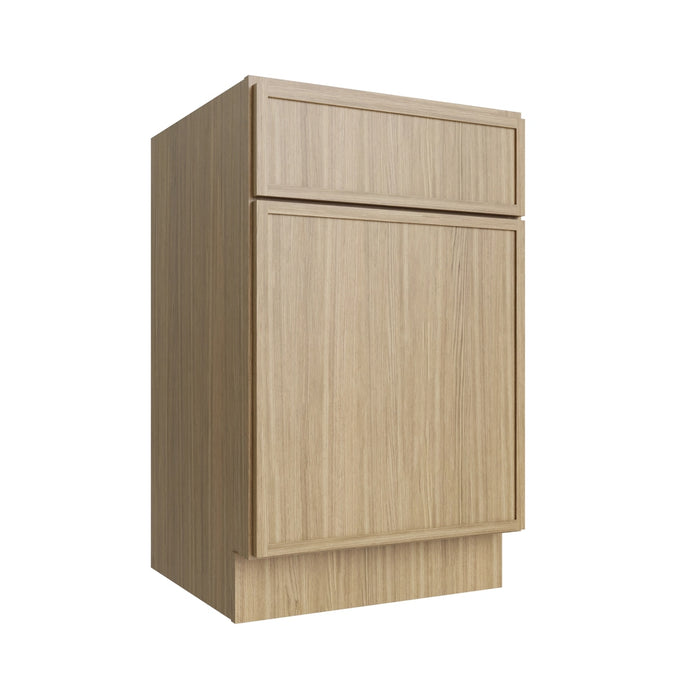 Studio Oak single door vanity, 21" W x 34.5" H x 21" D, ViaWood Cabinets item V21