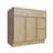 Studio Oak vanity sink base - right configuration, 36" W x 34.5" H x 21" D, ViaWood Cabinets item VSBDR36