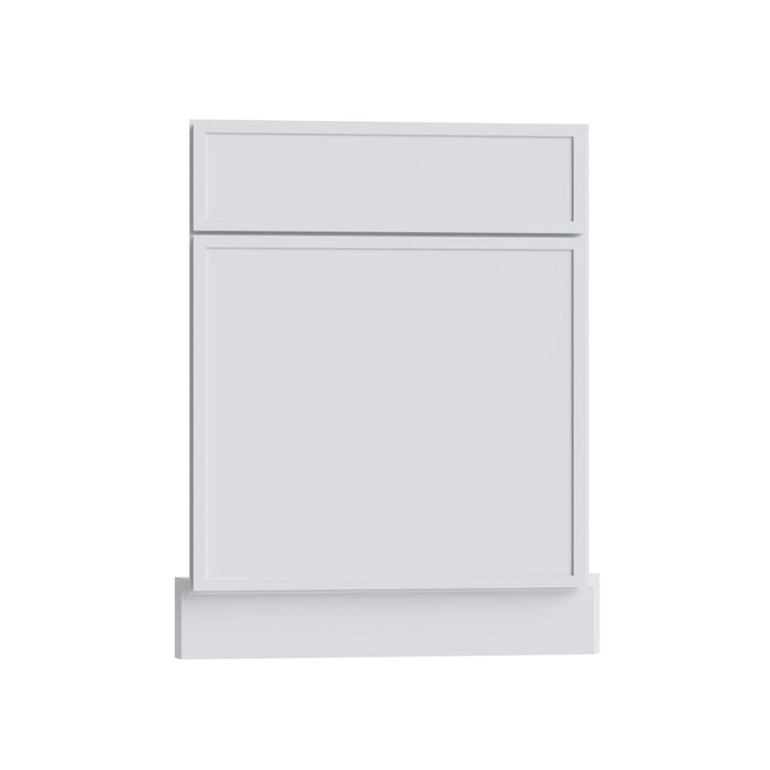 Studio White corner sink front, 27" W x 34.5" H x 2" D, ViaWood Cabinets item CSF42