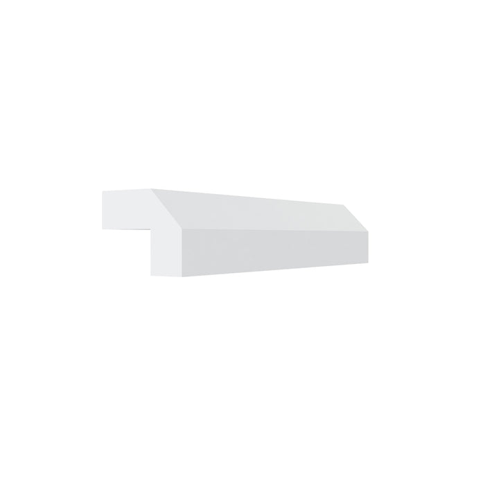 Studio White transitional light rail molding, 96" W x 2.25" H x 1.625" D, ViaWood Cabinets item LRMT8
