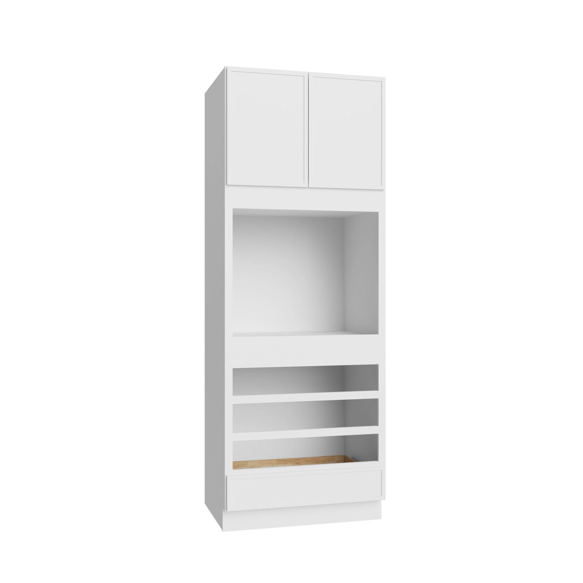 Studio White oven cabinet, 33" W x 90" H x 24" D, ViaWood Cabinets item OC3390