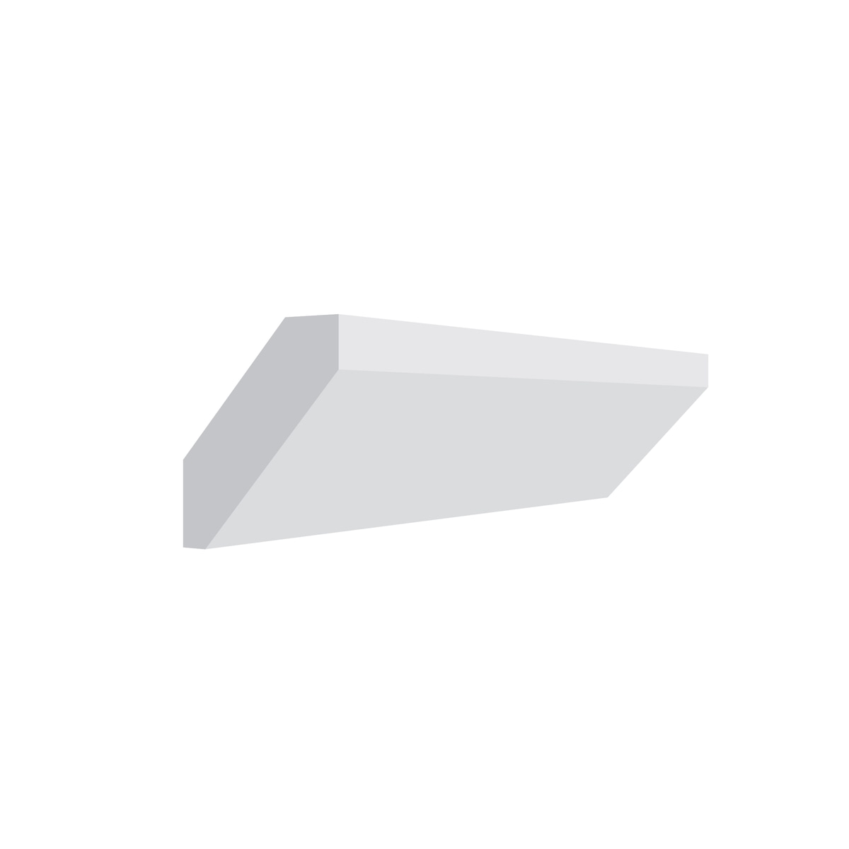 Studio White shaker crown molding, 96" W x 3.125" H x 2" D, ViaWood Cabinets item SCM8