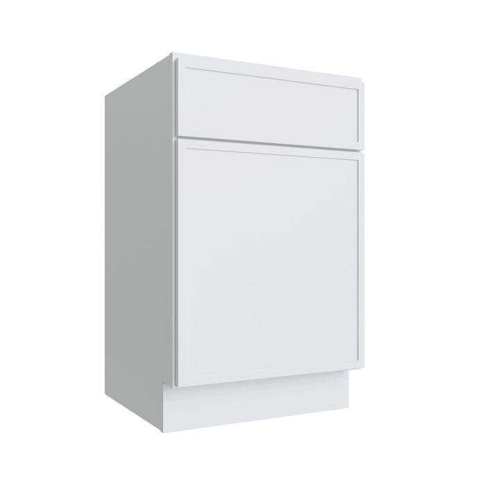 Studio White single door vanity, 21" W x 34.5" H x 21" D, ViaWood Cabinets item V21