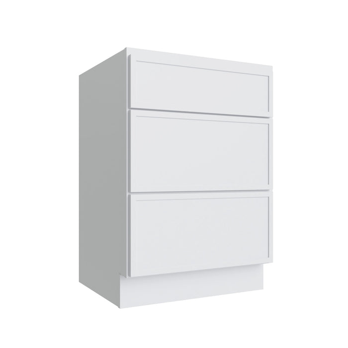 Studio White vanity drawer base, 12" W x 34.5" H x 21" D, ViaWood Cabinets item VDB12
