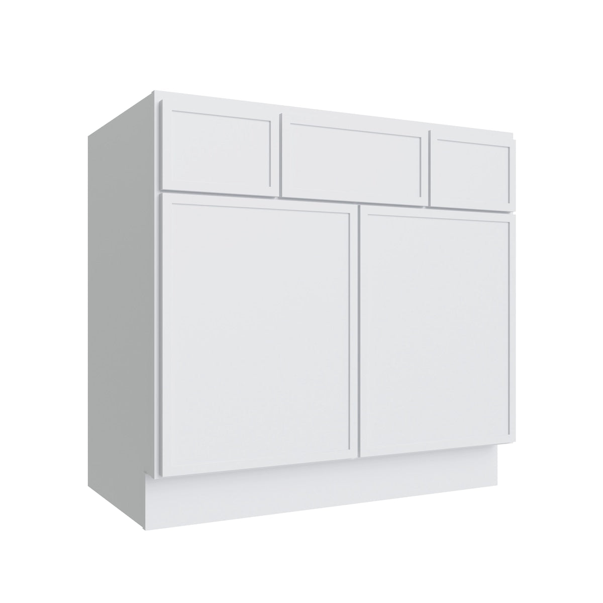 Studio White vanity sink base, 36" W x 34.5" H x 21" D, ViaWood Cabinets item VSB36