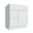 Studio White vanity sink base - left configuration, 30" W x 34.5" H x 21" D, ViaWood Cabinets item VSBDL30