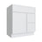 Studio White vanity sink base - right configuration, 30" W x 34.5" H x 21" D, ViaWood Cabinets item VSBDR30