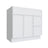 Studio White vanity sink base - right configuration, 36" W x 34.5" H x 21" D, ViaWood Cabinets item VSBDR36
