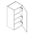 Unfinished Euro White Oak Single Door Wall Cabinet - 12W x 42H x 12D Right (Item UWO-WALL-SINGLEDOORWALLCABINET-12WX42HX12DRIGHT), 12" W x 42" H x 12" D, ViaWood Cabinets
