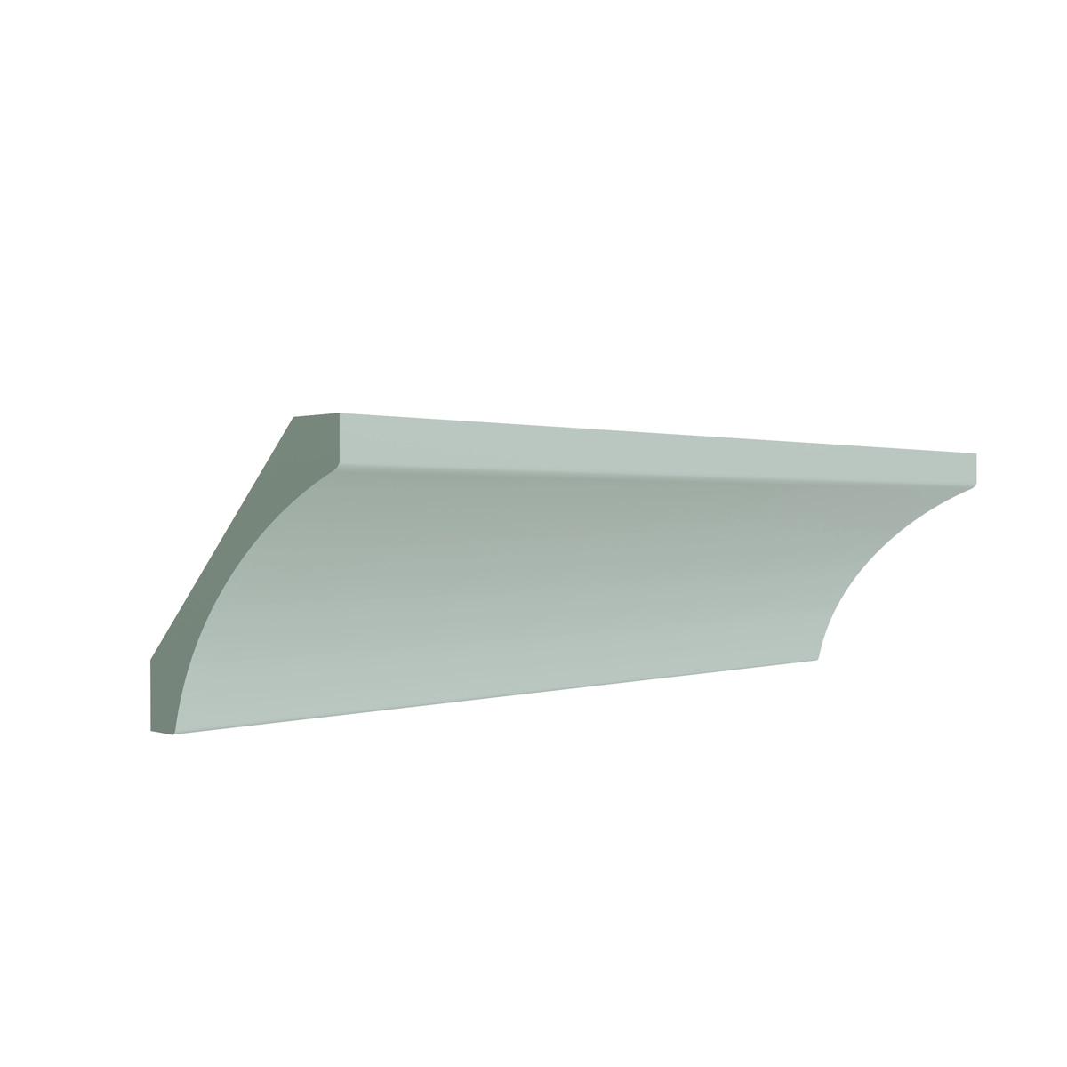 Shaker Sage cove crown molding, 96" W x 4.25" H x 2.75" D, ViaWood Cabinets item COM8