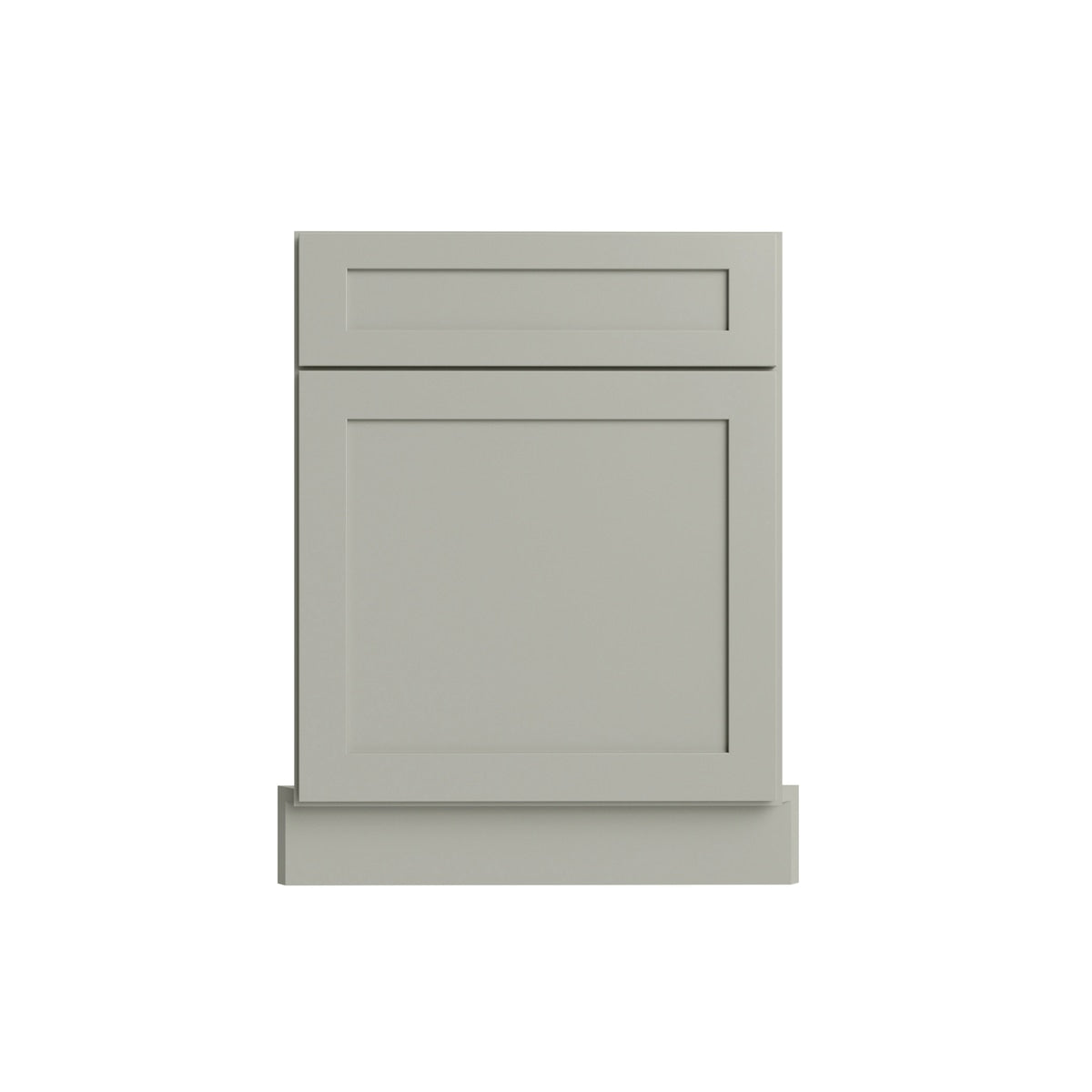 Shaker Sage corner sink front, 27" W x 34.5" H x 2" D, ViaWood Cabinets item CSF42