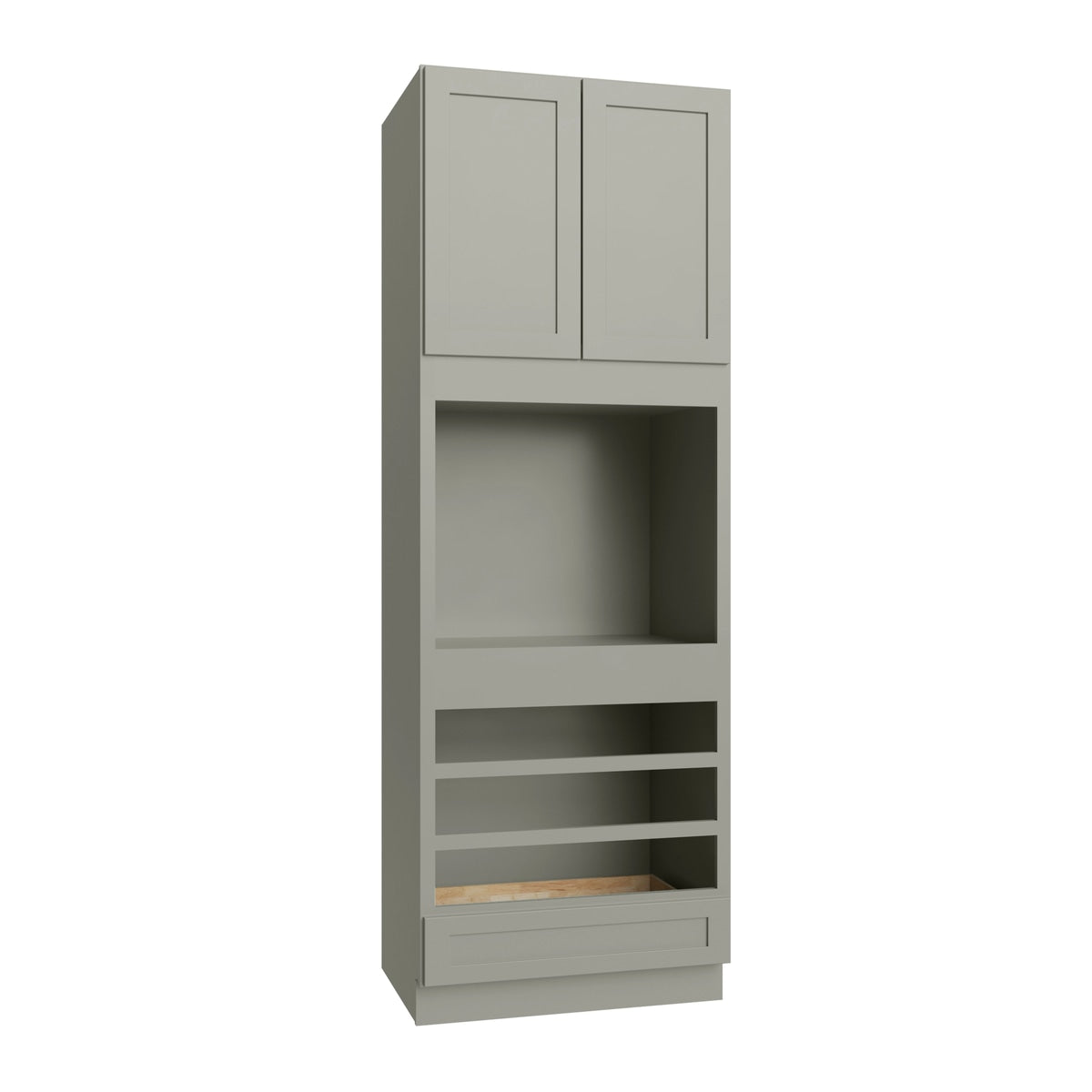 Shaker Sage oven cabinet, 33" W x 96" H x 24" D, ViaWood Cabinets item OC3396