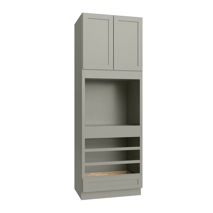 Shaker Sage oven cabinet, 33" W x 96" H x 24" D, ViaWood Cabinets item OC3396