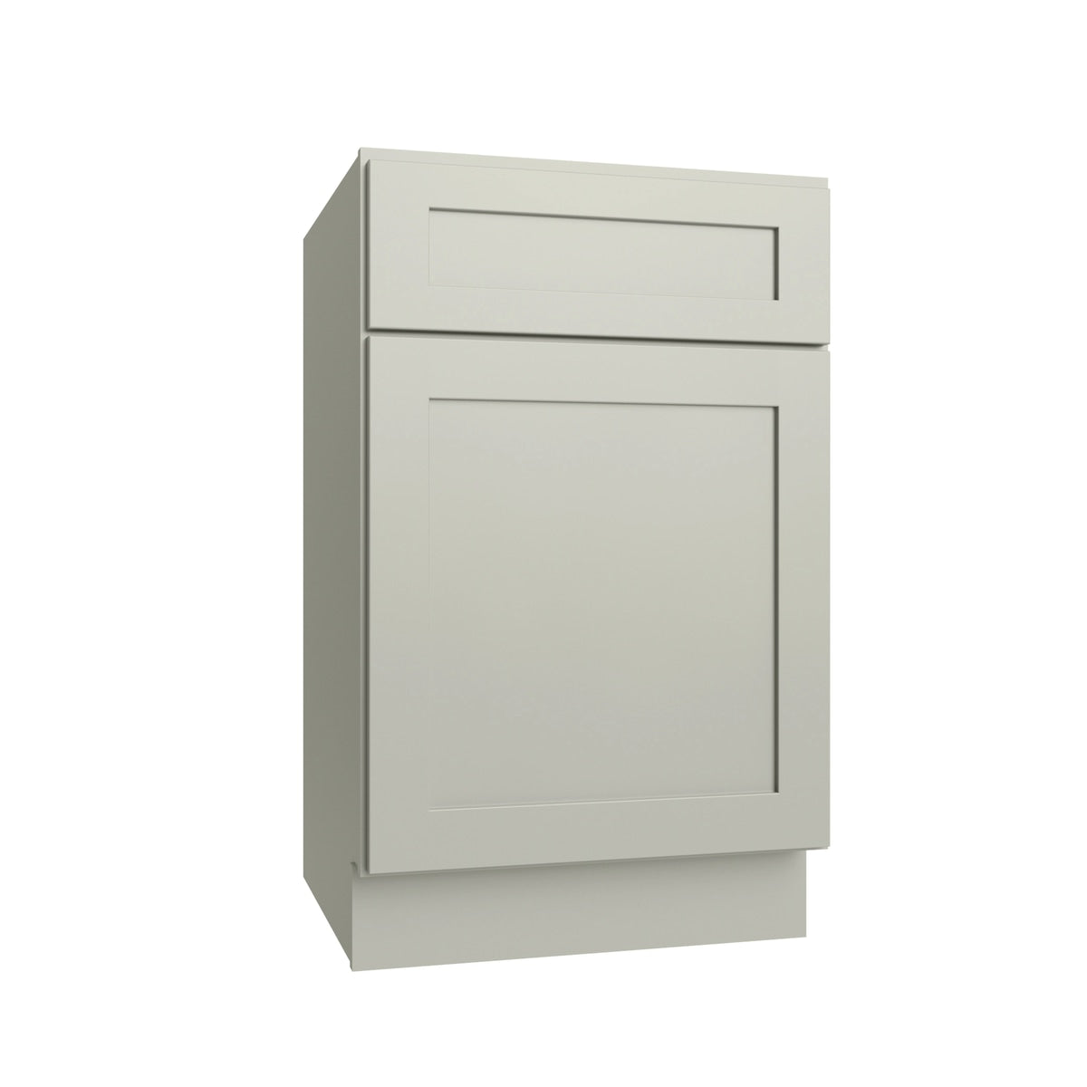 Shaker Sage single door vanity base, 15" W x 34.5" H x 21" D, ViaWood Cabinets item VB15
