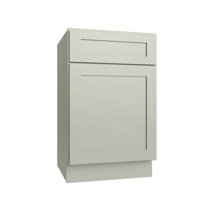 Shaker Sage single door vanity base, 18" W x 34.5" H x 21" D, ViaWood Cabinets item VB18