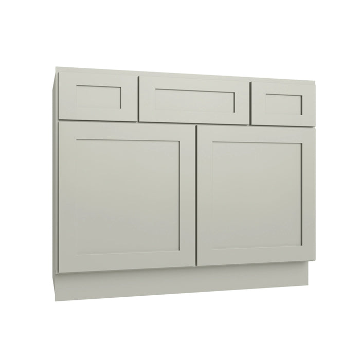 Shaker Sage vanity sink base, 42" W x 34.5" H x 21" D, ViaWood Cabinets item VSB42