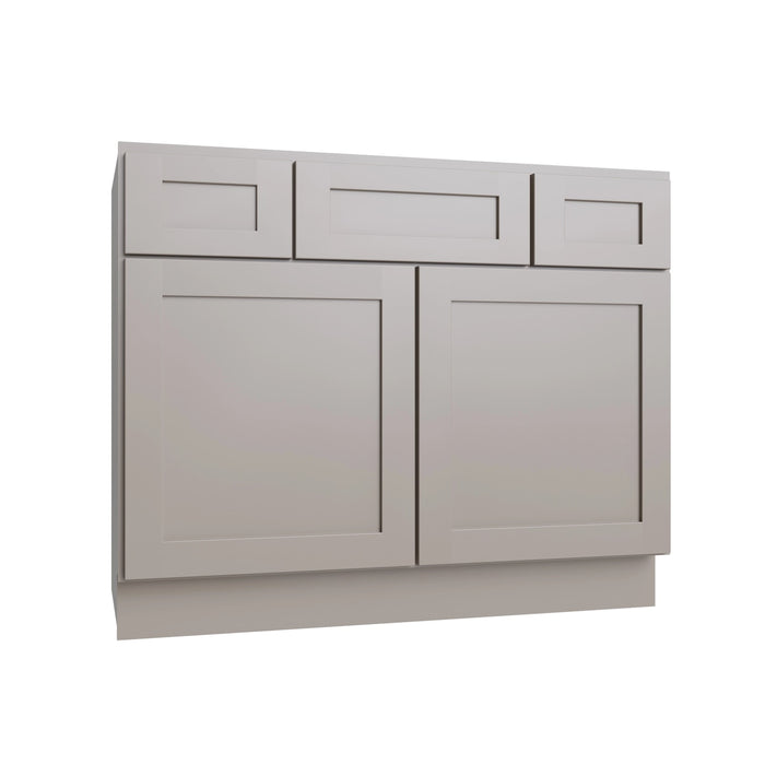 Shaker Dune vanity sink base, 42" W x 34.5" H x 21" D, ViaWood Cabinets item VSB42