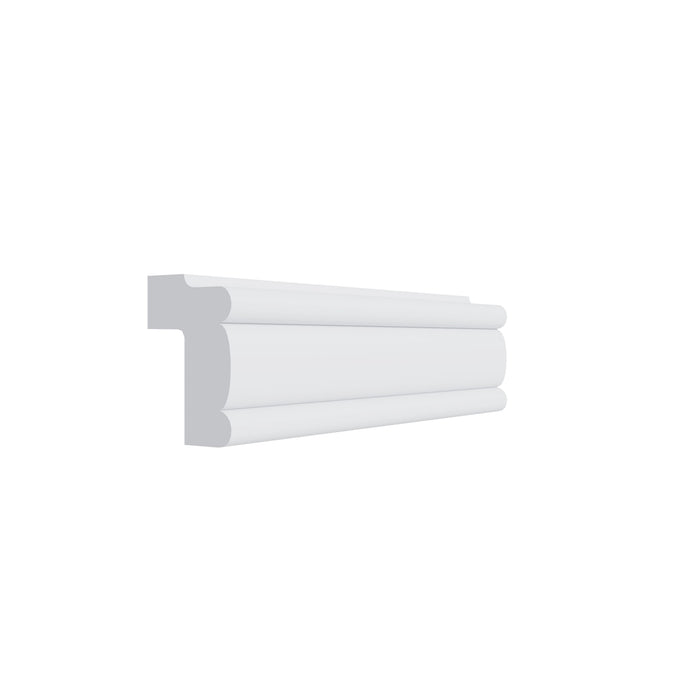 Shaker White traditional light rail molding, 96" W x 2.25" H x 1.625" D, ViaWood Cabinets item LRM8