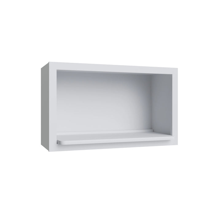 Shaker White microwave wall cabinet, 30" W x 18" H x 12" D, ViaWood Cabinets item MWC3018